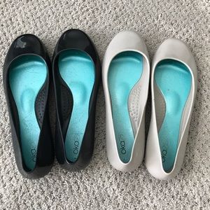 Oka b Taylor Shiny Ballet Flat- Two pair